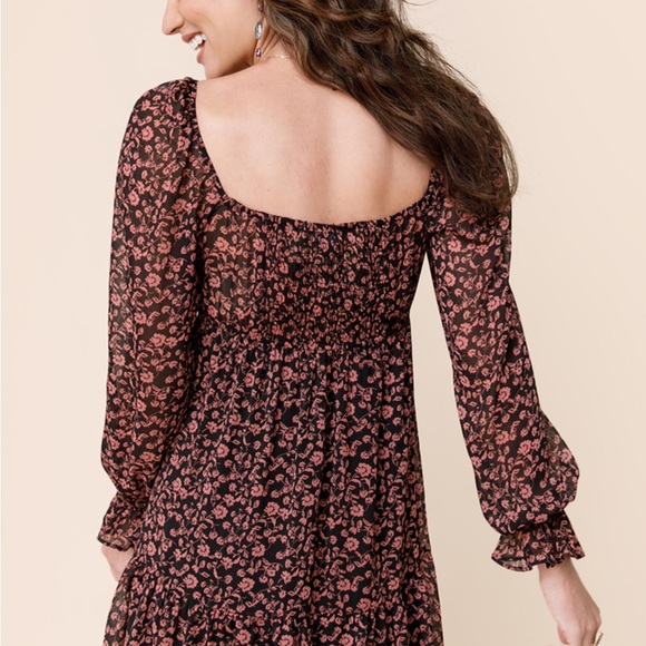 NWT Francescas Dress Mi Ami Maxine Floral Sweetheart Mini Milkmaid Peasant Puff - Picture 11 of 11